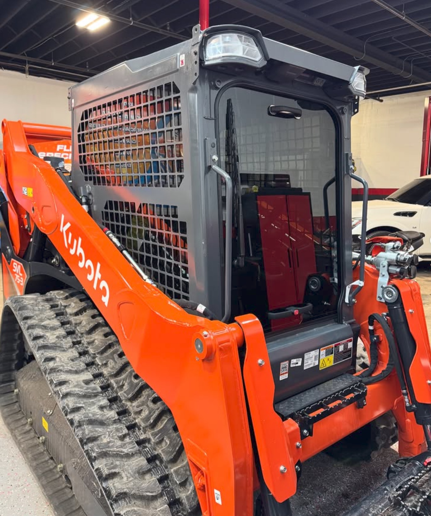Excavator cab tint